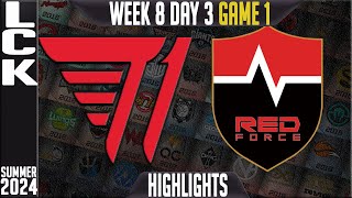 T1 vs NS Highlights Game 1  LCK Summer 2024 W8D3  T1 vs Nongshim Redforce G1 Week 3 Day 3 [upl. by Unni]