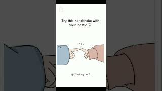 Handshake idea for ur friends 🧡 Handshake friendship ytshort shorts riza [upl. by Osnofla572]