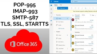 How to check office 365 webmail on pop imap smtp outlook server and port settings [upl. by Iny252]