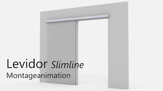 LEVIDOR Slimline Schiebetürsystem Glasschiebetür montieren Montage Montageanleitung [upl. by Esiom]