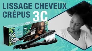 LISSAGE  TEST sur cheveux 3C de la Brosse Vapeur Nadéla [upl. by Anirod165]