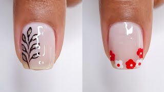 6 Unhas curtas decoradas delicadas fácil e simples [upl. by Marino]