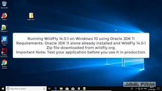 Running WildFly 14 Application Server on Windows 10 using JDK 11  Java 11 Support for Wildfly 14 [upl. by Pauly]