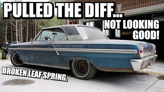 1964 Fairlane 500 Diff Removal Reveals MAJOR Suspension Issue [upl. by Estevan]