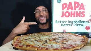 Trying Papa Johns Anchovy Pizza For The First Time [upl. by Nothsa]