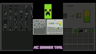 Minecraft COTW  Sophisticated Creeper Banner Design Short  Its Banner Time [upl. by Oetsira]