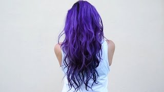 How I dye my hair purple amp blue ♥ DIY [upl. by Anatnom]