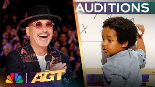 GENIUS 2YearOld Baby Dev Is AGTs Youngest Mathematician  Auditions  AGT 2024 [upl. by Esinad855]