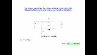 Online Tutorial On Calculating NonInverting Operational Amplifier Gain And Output Voltage [upl. by Oznola]