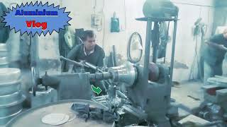 Manufacturingidli potcooker Spinning machineHow to make aluminium Idly cookeraluminium bhartan [upl. by Maddi]