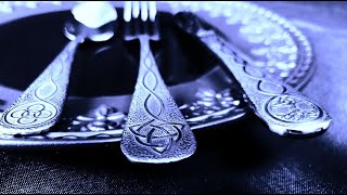 Celtic Flatware Silverware and Lenox Black Gothic Plates [upl. by Kissner]