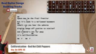 🎻 Californication  Red Hot Chili Peppers Bass Backing Track with scale chords and lyrics [upl. by Tibbitts]