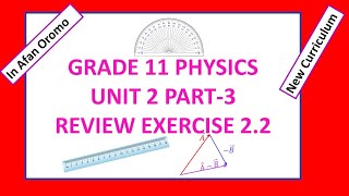 Grade 11 Physics Unit 2 part 3 Review Exercise 22 new curriculum in afan oromo [upl. by Ahsenac784]