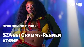 SZA führt GrammyRennen an  neun Nominierungen  AFP [upl. by Einaffyt]