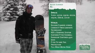 20112012 Never Summer Premier F1 Snowboard Review  Christy Sports [upl. by Ikila]