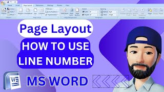 HOW TO USE LINE NUMBER IN PAGE LAYOUT TAB IN MS WORD  How do I show the line number in Word [upl. by Ayotas]