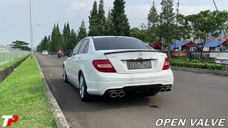 MercedesBenz W204 C200 with Tech Pro Turboback Performance Valvetronic Exhaust System [upl. by Naashar]