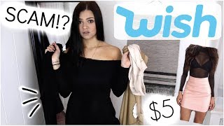 TRYING CHEAP CLOTHES FROM WISH IS IT A SCAM Allisa Rose [upl. by Fredel]