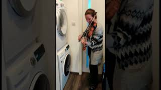 Duet with my washing machine 😂 the washing machine song violin shorts iphone [upl. by Crofton]