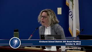 20191008 Elmhurst 205 School Board Meeting [upl. by Coney823]