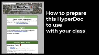 How to Prepare the My Happy Place HyperDoc [upl. by Tichon]