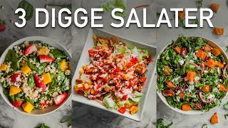 3 digge salater 🥗 Oppskrifter og ei litta oppdatering ☀️ [upl. by Dietsche]