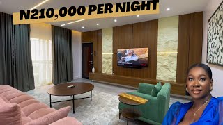 Inside A 3 Bedroom Airbnb in Lagos with Pool and Cinema  Victoria Island 210k per night [upl. by Bywoods956]