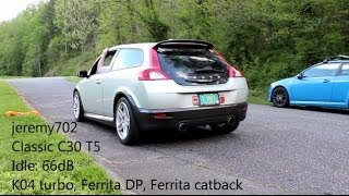 Volvo C30 K04 Turbo Ferrita DP Ferrita Catback  jeremy702 [upl. by Nosille]