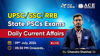 Daily Current Affairs  For Upcoming UPSCSSCRRBState PSCs Exams by Chandra Shekhar Sir [upl. by Paley]