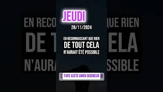 creatorsearchinsights Seigneur aujourdhui cest Jeudi 28 Novembre le dernier du mois dieu jesus [upl. by Banna962]