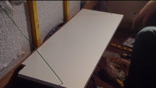 Installing a collapsible table 5x8 Enclosed Trailer Conversion Camper Project [upl. by Letram276]