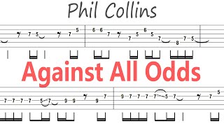 Phil Collins  Against All Odds  Guitar Solo TabBackingTrack [upl. by Sadnac]