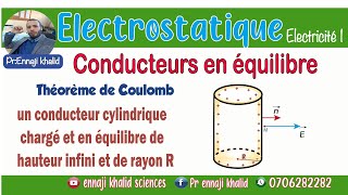 Conducteur cylindrique chargé et en équilibre de hauteur infini et de rayon R [upl. by Enyluqcaj]