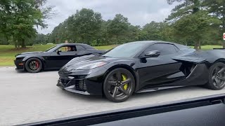 C8 Z06 VS Hellcat Redeye  Roll Race [upl. by Ballman364]