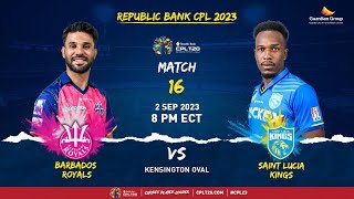 LIVE  Barbados Royals vs Saint Lucia Kings  CPL 2023 [upl. by Alet]