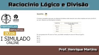 Raciocínio Lógico  Simulado on line UERJ 2018 Questão 28 [upl. by Titania]