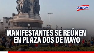 🔴🔵Continúa el paro de transportistas Ciudadanos se reúnen a Plaza Dos de Mayo [upl. by Akselav13]