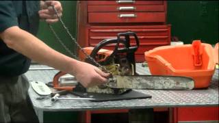 How to Replace a Chain on a Chainsaw [upl. by Priebe358]