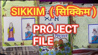 सिक्किम Sikkim project file for 10th 11th and 12th class in hindi [upl. by Yborian]