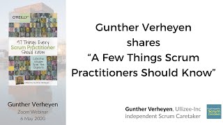 Gunther Verheyen reads quotA Few Things Every Scrum Practitioner Should Knowquot [upl. by Marchese]