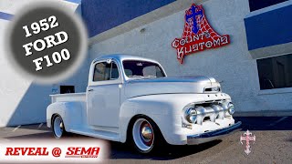 Counts Kustoms Reveals a 52 Ford F100 at SEMA 2023 [upl. by Ellehciram555]