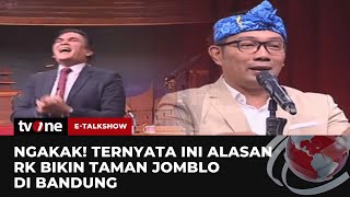 Pecah Stand Up Ridwan Kamil Bikin Taman Jomblo Karena Ini  ETalkshow tvOne [upl. by Erised]