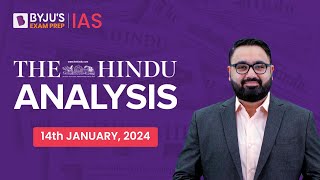 The Hindu Newspaper Analysis  14th January 2024  Current Affairs Today  UPSC Editorial Analysis [upl. by Guy]