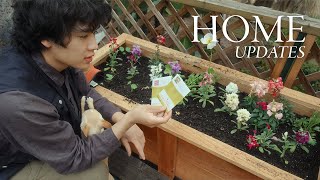 Home Updates  Balcony garden outdoor space flowers amp veggies [upl. by Aubreir]