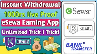 eSewa Earning App Of 2024  Unlimited Trick in App  Instant Withdrawal in Esewa  EasyCoins App [upl. by Jemina]