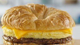 Cumberland Farms Egg Cheese Sausage Croissant Taste Test [upl. by Cochran776]