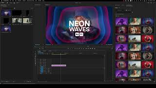 Premium Overlays Neon Waves Tutorial After Effects  Premiere Pro MOGRTs [upl. by Weinberg]