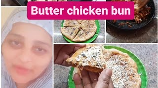 Butter chicken bun  bakery style chicken bun recipe  delicious batter bun recipe [upl. by Kahn]