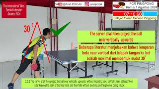 Belajar aturan ITTF Servis Pingpong yang benar [upl. by Nnarual641]