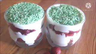 Strawberry Verrines recipe اكواب الفراولة [upl. by Thurmann642]